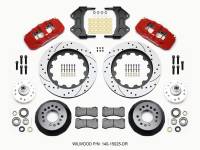 Wilwood AERO6 Front Hub Kit 15.00 Drilled-Red WWE ProSpindle - 140-15025-DR