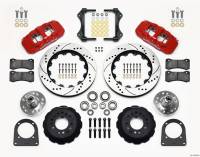 Wilwood AERO6 Front Hub Kit 14.00in Drill Red TCI-IFS 71-78 (Pinto Based) - 140-13226-DR