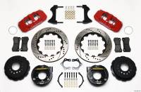 Wilwood AERO4 Rear P-Brake Kit 14.00in Drill Red Mopar/Dana 2.36in Off w/Snap Ring Bearing - 140-10951-DR