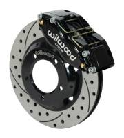 Wilwood Dynapro Radial Front Kit 11in Drilled & Slotted Black 61-67 Jaguar XKE w/ Lines - 140-15395-D