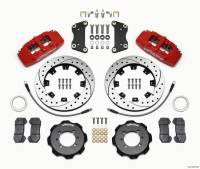 Wilwood Dynapro 6 Front Hat Kit 12.19in Drilled Red 2012 Fiat 500 w/ Lines - 140-12767-DR