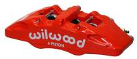 Wilwood Caliper-Forged Dynapro 6 5.25in Mount-Red-L/H 1.38/1.00/1.00in Pistons .81in Disc - 120-13439-RD