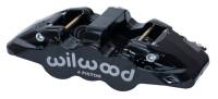 Wilwood Caliper - Aero4-DS Forged Four-Piston Caliper Black 1.12in Piston 1.10in Rotor - Black - 120-14440-BK