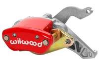 Wilwood Caliper-MC4 Mechanical-L/H - Red w/ Logo 1.19in Piston .81in Disc | 120-12070-RD