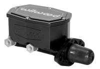 Wilwood Compact Tandem Master Cylinder - 1.12in Bore - w/Pushrod (Black) | 260-14960-BK