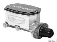 Wilwood Compact Tandem Master Cylinder - 1.12in Bore - w/Pushrod (Ball Burnished) | 260-14960-P