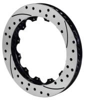 Wilwood Rotor-SV-SRP 72 Iron-RH-Drill-BLK 14.25 x 1.25 - 12 on 9.19in - 160-9762-BK