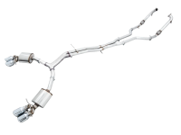 AWE Tuning Audi B9 S5 Sportback Touring Edition Exhaust - Non-Resonated (Silver 102mm Tips) - 3020-42056