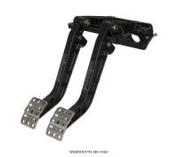 Wilwood Adjustable-Tandem Dual Pedal - Brake / Clutch - Fwd. Swing Mount - 7.0:1 - Black E-Coat - 340-14361