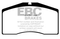 EBC - EBC 93-95 Porsche 911 (964) 3.6 Turbo Redstuff Front Brake Pads - DP3997C