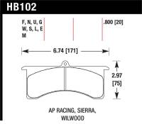 Hawk Performance DTC-30 Disc Brake Pad | HB102W.800