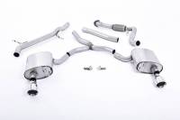 Milltek Non-Resonated Cat-Back with Dual GT-100 Polished Tips for Audi B9 A4 2.0T SSXAU616