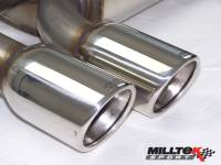 Milltek Non-Resonated Cat-Back Exhaust, Twin 80mm GT80 Tips for Audi S3 8P  2.0 T quattro 3-Door SSXAU123