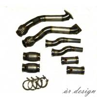 AR Design C5 A6 Hi-Flo Downpipes - RS6 Flanges