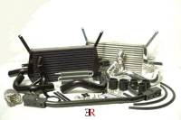 Evolution Racewerks - ER Competition Series Front Mount Intercooler (FMIC) Basic Kit for B6 A4 Hard Anodized Black Hard Anodized Black