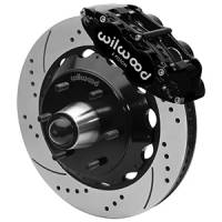 Wilwood 63-87 C10 FNSL6R Front Big Brake Kit 14in drill/slot 6x5.5 BP for drop spindles - Blk - 140-16458-D