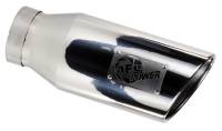 aFe Diesel Exhaust Tip Bolt On Polished 4in Inlet x 6in Outlet x 12in Length - 49T40604-P12