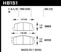 Hawk Performance ER-1 Disc Brake Pad | HB151D.505