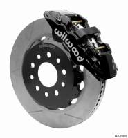 Wilwood 18-25 Jeep JL AERO6 Front Hat Kit 14.00 Black w/Lines - 140-15892