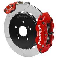 Wilwood Narrow Superlite 4R Front Hat Kit 12.88in Drill Red Honda S2000 - 140-16347-R