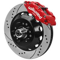Wilwood Forged 6 Piston Red Superlite Caliper, SRP 72 Vane Vented Spec37 Drilled & Slotted Rotor - 1 - 140-17089-DR