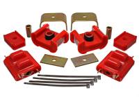 Energy Suspension 73-84 K5 Blazer 4WD Fullsize Red Complete Motor & Trans Mount Set Zinc Finish - 3.1124R