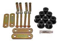 Energy Suspension 67-69 Chevy Camaro w/ Mono-Leaf Springs Black H-Duty Shackle Set (Inc Hardware) - 3.2137G