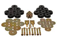 Energy Suspension Body Mount Set Exc. Convertible - Black - 3.4166G