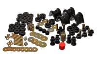 Energy Suspension 66-77 Ford Bronco 4WD (w/ 2 Deg C-Bushings) Black Hyper-Flex Master Bushing Set - 4.18104G