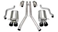 Corsa 2004-2008 Cadillac XLR 4.6L 25in Cat-Back Dual Rear w Twin 35in Black Pro-Series Tips - 14156BLK