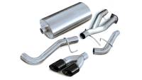 Corsa 2002-2006 Cadillac Escalade 6.0L V8 3in Cat-Back Single Side w Twin 4in Black Pro-Series Tips - 14222BLK