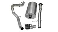 Corsa 2007-2009 Chevrolet Avalanche 6.0L V8 3in Cat-Back Single Side w Twin 4in Black Pro-SeriesTips - 14246BLK