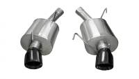 Corsa 2005-2010 Ford Mustang Shelby GT500 5.4L V8 Black Sport Axle-Back Exhaust - 14311BLK
