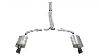 Corsa 2010-2019 Ford Taurus SHO 3.5L V6 Turbo Sport Cat-Back Exhaust w/ Dual 4in Black Tips - 14315BLK