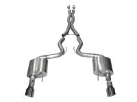 Corsa 2015-17 Ford Mustang GT Coupe 5.0L 3in Sport Cat-Back Exhaust Dual Rear Exit w/ Gun Metal Tips - 14332GNM