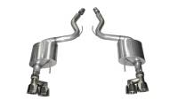 Corsa 2015-2017 Ford Mustang GT 5.0 3in Axle Back Exhaust Polish Quad Tips (Sport) - 14334
