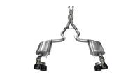 Corsa 2015-2017 Ford Mustang GT 5.0 3in Cat Back Exhaust Black Quad Tips (Sport) - 14337BLK