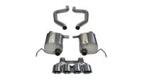 Corsa 17-19 Chevy Corvette Z06 (Grand Sport Only) 3in Axle Back Xtreme Exhaust Pol Quad 4.5in Tip - 14766