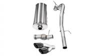 Corsa 2011-2014 Cadillac Escalade 6.2L V8 3in Cat-Back Single Side w Twin 4in Black Pro-Series Tips - 14878BLK