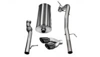 Corsa 2011-2014 GMC Yukon 6.2L V8 3in Cat-Back Single Side w Twin 4in Black Pro-Series Tips - 14882BLK