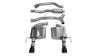 Corsa 2013-2019 Cadillac ATS Sedan 2.0L A/T Black Sport Dual Rear Cat-Back Exhaust - 14888BLK