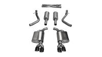 Corsa 2015-2016 Dodge Challenger Xtreme Cat-Back Dual Rear Exit with Twin 3.5in Black Pro-SeriesTips - 14985BLK