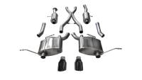 Corsa 2011-2021 Jeep Grand Cherokee Black 2.5in Dual Rear Exit Cat-Back Exhaust - 14991BLK