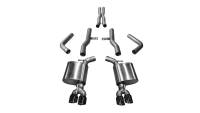 Corsa 2017-2023 Dodge Challenger 5.7L V8 Xtreme Cat-Back Dual Rear Exit w/3.5in Black Tips - 21006BLK