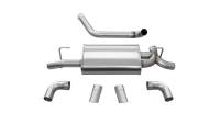 Corsa 2018-2025 Jeep Wrangler JL 2.5in Dual Rear Turn Down Exit Sport Axle-Back Exhaust - 21013