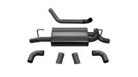 Corsa 2018-2025 Jeep Wrangler JL 2.5in Dual Rear Turn Down Exit Black Sport Axle-Back Exhaust - 21013BLK