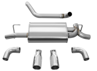 Corsa 2018-2025 Jeep Wrangler JL 2.5in Dual Rear Exit Polished Tips Sport Axle-Back Exhaust - 21014
