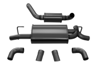 Corsa 2018-2025 Jeep Wrangler JL 2.5in Dual Rear Turn Down Exit Black Touring Axle-Back Exhaust - 21015BLK