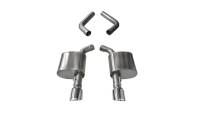Corsa 17-20 Dodge Charger 6.4L/17-19 Dodge Charger 5.7L Polished Sport AxleBack Exhaust w/4.5in Tips - 21019