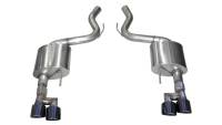 Corsa 18-23 Ford Mustang 5.0L V8 3in Sport Axle-Back Dual Rear Exit w/ 4in Black PVD Pro-Series Tips - 21039BLK